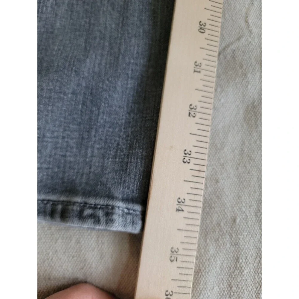Banana Republic Mens 34x34.5 Jeans Tapered Athletic Fit Gray Mid Rise Stretch‎